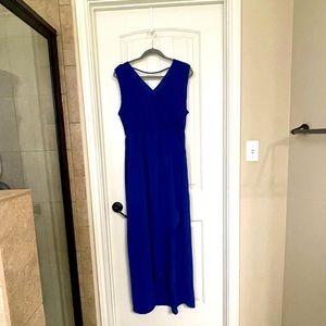 Chrome Blue Maxi Dress